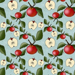 seamless pattern with apples
