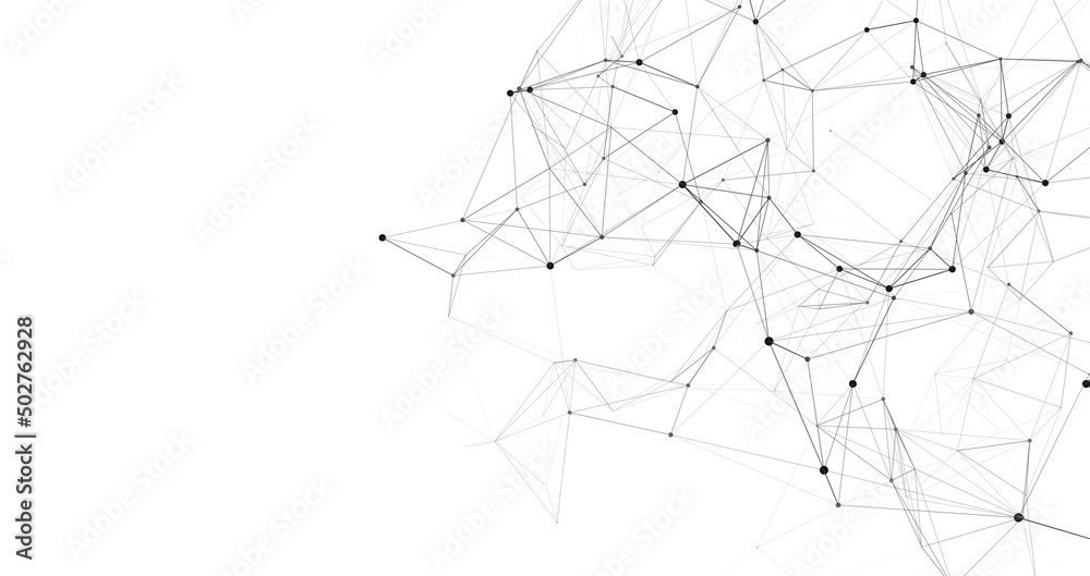 Poster Network connection structure. Concept of hi tech and future. Communication and web concept. Big data visualization. Vector illustration.