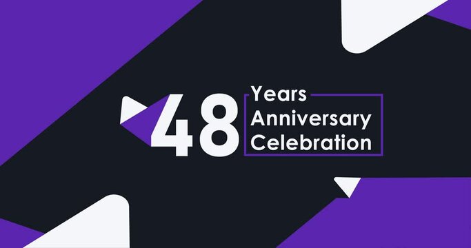48 year's anniversary celebration modern animation design