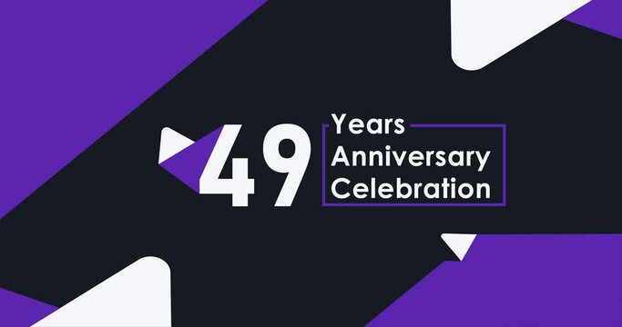 49 year's anniversary celebration modern animation design