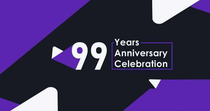 99 year's anniversary celebration modern animation design