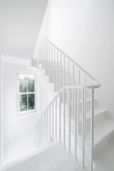 white staircase