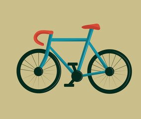 Vintage bicycle vector illustration.