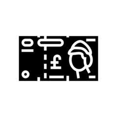 pound sterling gbp glyph icon vector. pound sterling gbp sign. isolated contour symbol black illustration