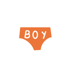 Boy boxers brief illustration icon