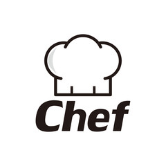 chef hat line icon vector 