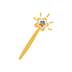 Fairy stick with a star in rainbow color. LGBT. Pride month.