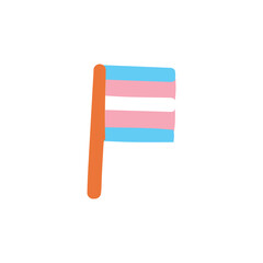 Flag icon.Transgender illustration. LGBTIQ+ symbol. Pride month