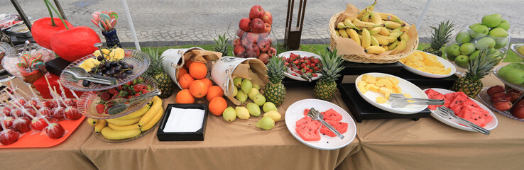 assortment of fresh fruits on the counter