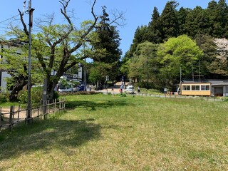 中尊寺参道前の風景