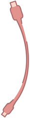 Simple lightning connector with wire. Connection standard input, charging, equipment. Electrical gadget to connect source of electric current to consumer. Usb cable flat vector illustration
