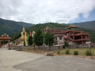 Obraz premium A monastery in the Himalayas