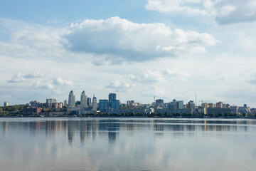 Fototapeta na wymiar city ​​dnieper river panoramic view dnepropetrovsk