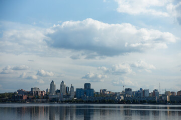 Fototapeta na wymiar city ​​dnieper river panoramic view dnepropetrovsk
