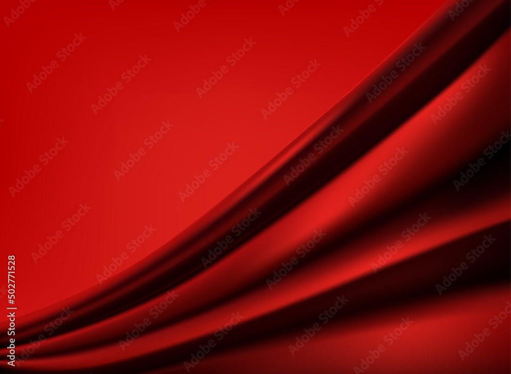 Poster red flag of red background. 3d vector illustration