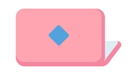 Cartoon Pink Laptop. Vector illustration