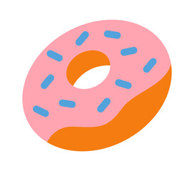 Fototapeta premium Cartoon donut icon. Vector illustration