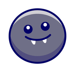 Happy cartoon emoticon. Vector illustration