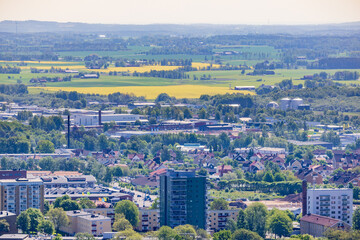 City view from a high angle view