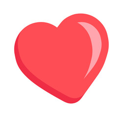 Red heart icon. Vector illustration