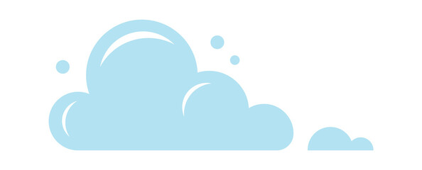 Cartoon clouds icon. Vector illustration