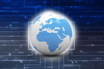 3d illustration of Data sharing concept