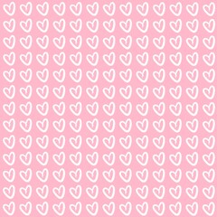 seamless pattern with pink hearts and white background with numbers hearts love 
