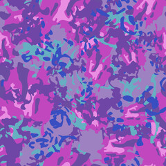 UFO camouflage of various shades of violet, pink and blue colors