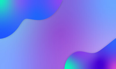 Iridescent holographic shapes framed over gradient background