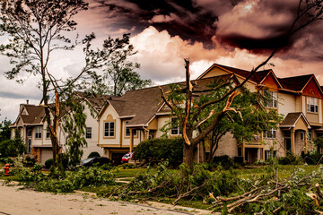 neighborhood post tornado © Heather