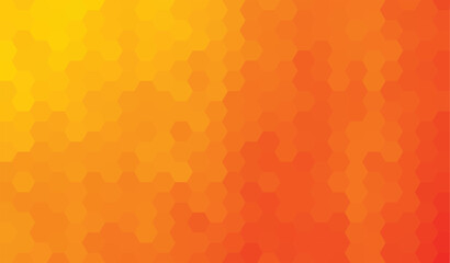Abstract geometry hexagon yellow and orange texture background pattern. vector illustration.