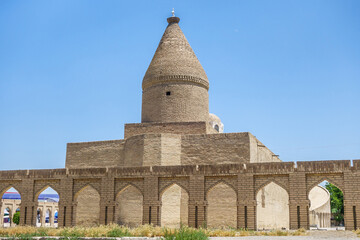 Fototapeta premium Building of the Chashma Ayub mausoleum in Bukhara, Uzbekistan. Founded in the 12th century