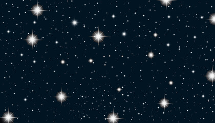 Naklejka na ściany i meble Sparkling stars with colorful backgrounds are used as background decorations.
