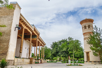 Building of Hazrati Imam khanqah in Bukhara, Uzbekistan. Structure was built in the 16th century. Like all khanqahs, building was intended for Sufis and pilgrims