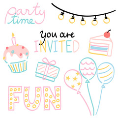 Party  collection - hand drawn - 502779950