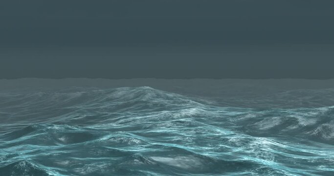 Animation of sea surface over black background
