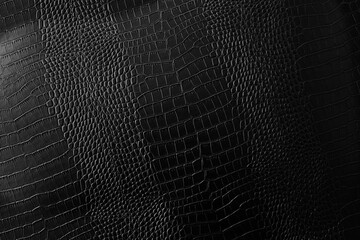 black crocodile leather texture. luxury black leather closeup texture background for pattern design.