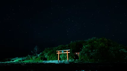Gordijnen 鳥居とさそり座 © Masato Photography
