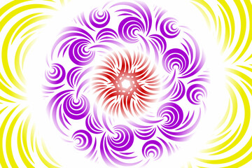 seamless luxurious colourful caleidoscope gradient flower and leaf line art pattern of indonesian culture traditional tenun batik ethnic dayak ornament for wallpaper ads background 