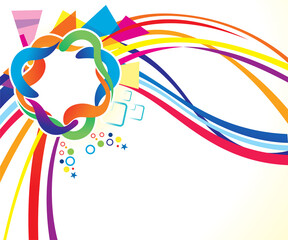 abstract creative colorful wave explode