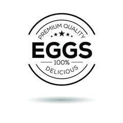 Creative (eggs) logo, eggs sticker, vector illustration.