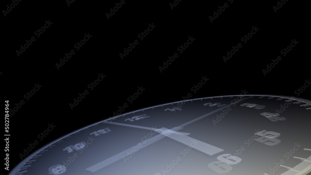 Wall mural time flow images with analog clock cg illustration.