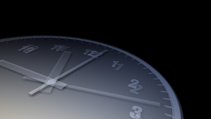 Fototapeta premium Time flow images with analog clock CG illustration.