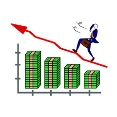 Illustration : Banknote Money Chart Beautiful illustrations are used in general applications.