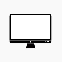 Monitor icon isolated vector illustration. Monitor icon vector on white background