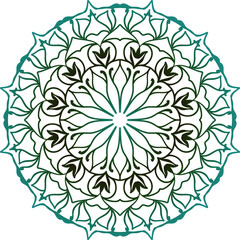 Arabic Islamic round mandala design background pattern