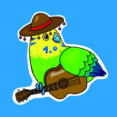 bird in a hat