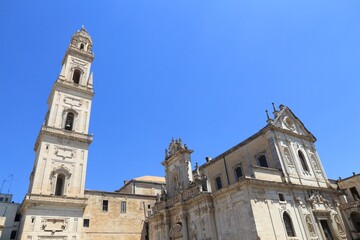 Fototapeta na wymiar Baroque landmark - Lecce Cathedral