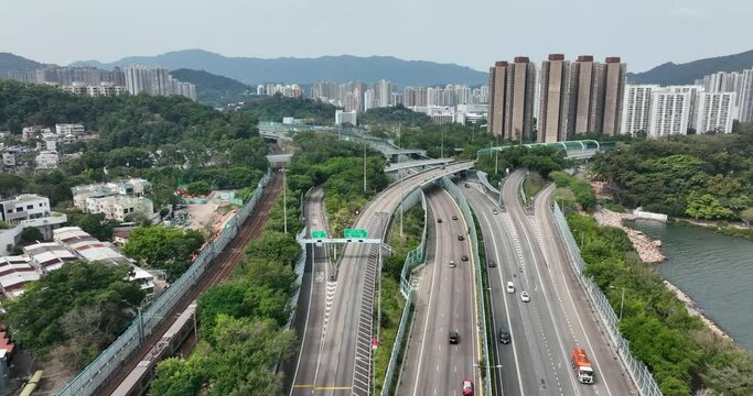 Aerial view of Loro road in Tai Po