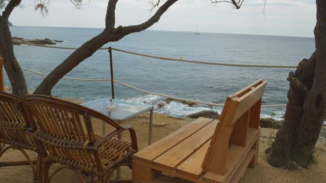 Paseo De Ronda In Lloret De Mar Costa Brava Gerona Path Along The Beach Footpath Landscapes Sea Views